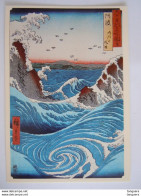 Japan Ukiyoe Woodblock Print Farbholzschnitt Utagawa Hiroshige The Whirlpools At Naruto In The Province Of Awa - Schilderijen