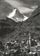 11635347 Zermatt VS Ortsansicht Mit Kirche Matterhorn  - Autres & Non Classés