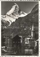 11635346 Zermatt VS Ortsansicht Mit Kirche Matterhorn  - Otros & Sin Clasificación