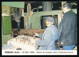 CPSM / CPM 10.5 X 15 Lot FIGEAC Salon Des Collectionneurs 16-5-1996 Gaston Richard Et Yves Capus Au Sciage Scierie Capus - Figeac