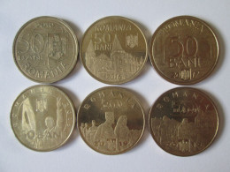 Roumanie Lot De 6 Pieces Commem.differentes 50 Bani /Romania Set Of 6 Different Commemorative Coins 50 Bani - Roemenië