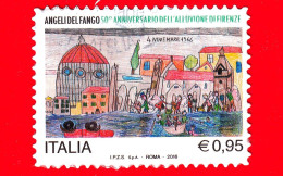 ITALIA - Usato - 2016 - Angeli Del Fango, Nel 50° Anniversario Dell'alluvione Di Firenze - Disegno - 0,95 - 2011-20: Oblitérés