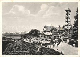 11635156 Uetliberg Zuerich Bergrestaurant Uto Kulm Aussichtsturm Blick Gegen Ber - Andere & Zonder Classificatie