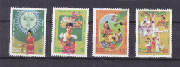 Noël 1983 - Sri Lanka - Yvert 550 / 3 ** - Valeur 3,75 Euros - St.Kitts-et-Nevis ( 1983-...)