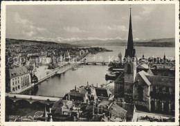 11635104 Zuerich Limmat Bruecken Kirche Alpenpanorama Zuerich - Sonstige & Ohne Zuordnung