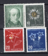 T3636 - SUISSE SWITZERLAND Yv N°388/91 ** Pro Juventute - Unused Stamps
