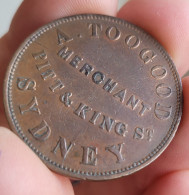 Australia Penny 1855 Tn256, A. Toogood Pitt & King St Merchant Sydney. High CV. - Gettoni (Prigionieri Di Guerra)