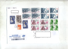 Lettre  Recommandée Lyon Sur Bel Affranchissement - Manual Postmarks