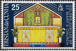 1973 Tristan Da Cunha Jubilee Of St Mary's Church 1v. MNH SG N. 176 - Otros & Sin Clasificación