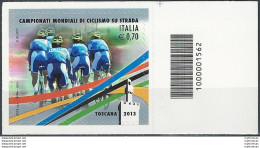 2013 Italia Ciclismo 0,70 Azzurro Codice A Barre Unif. 3468cb - Autres & Non Classés