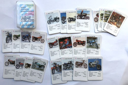 Mini Jeu De 25 Cartes Famille - Années 70 - Quartettes Motos Les Bolides Ducati Yamaha Susuki Triumph - Pelikan - Motor Bikes