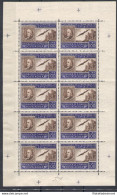 1947 SAN MARINO, Minifoglio Americano , N° 15 - Firmato Giulio Bolaffi E Timbrino Di Garanzia - Splendido Senza Pieghe - Blocks & Sheetlets