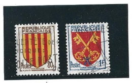 FRANCE    1955  Y.T. N° 1044  à  1047  Incomplet  Oblitéré - 1941-66 Coat Of Arms And Heraldry