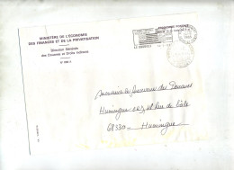 Lettre  Franchise Douane Flamme Le Bourget Jumelage - Mechanical Postmarks (Advertisement)