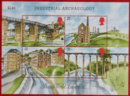 INDUSTRIAL ARCHAEOLOGY RIVER BRIDGE (Mi 1210-1213 Block 5) 1989 POSTFRIS MNH ** ENGLAND GRANDE-BRETAGNE GB GREAT BRITAIN - Nuovi