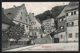 AK Kulmbach, Treppe Zur Petrikirche Mit Eingang Zum Kgl. Bezirksamt  - Kulmbach