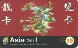 Netherlands: Prepaid IDT - Asia Card 11.04 - Cartes GSM, Prépayées Et Recharges