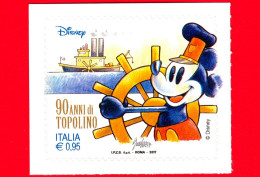 Nuovo - MNH - ITALIA - 2017 - 90 Anni Di Topolino - Fumetti - Disney - Topolino Guida Un Vaporetto - Da BF - 0,95 - 2011-20: Ungebraucht