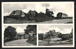 AK Waygaard A. D. Nordsee, Gasthaus U. Geschäftshaus Jürgen Clausen, Mühle  - Sonstige & Ohne Zuordnung