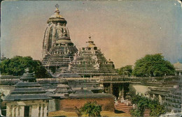 INDIA - JAGANNATH TEMPLE PURI - ORISSA - RPPC POSTCARD MAILED BY AIR MAIL TO U.S.A. - STAMPS / 1950s  (18378) - Indien