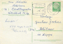 Postzegels > Europa > Duitsland > West-Duitsland > Postwaardestukken > 94) Gebruikt  10pfg Groen T. Heuss (17394) - Postcards - Used