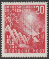 BRD: 1949, Mi. Nr. 112, Eröffnung Des Ersten Deutschen Bundestages, Bonn, 20 Pfg. Richtfest.  **/MNH - Neufs