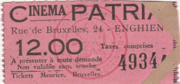 ENGHIEN CINEMA PATRIA TICKET D,ENTREE - Eintrittskarten