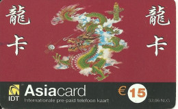 Netherlands: Prepaid IDT - Asia Card 03.04 - [3] Sim Cards, Prepaid & Refills