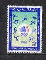 MAROC N°  972   NEUF SANS CHARNIERE  COTE  1.40€    JEUX OLYMPIQUES LOS ANGELES SPORT - Marocco (1956-...)