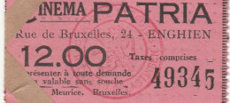 ENGHIEN CINEMA PATRIA TICKET D,ENTREE - Eintrittskarten