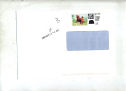 Lettre Affranchie Timbre Personnalisé  Cheval - Storia Postale