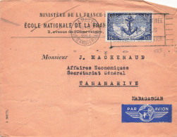 FRANCE. SEUL SUR LETTRE. N° 889. TROUPES COLONIALES. ETRANGER. MADAGASCAR - 1921-1960: Période Moderne