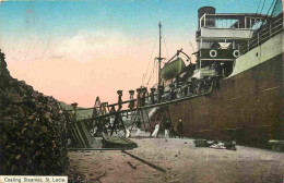 Antilles - Sainte Lucie - Coaling Steamer St Lucia - Chargement Du Bateau - Animée - Colorisée - CPA - Voir Scans Recto- - Sainte-Lucie