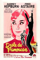 Cinema - Drole De Frimousse - Audrey Hepburn - Fred Astaire - Michel Auclair Illustration Vintage - Affiche De Film - CP - Afiches En Tarjetas