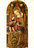 Art - Peinture Religieuse - Carlo Crivelli - La Vierge Et L'enfant - CPM - Carte Neuve - Voir Scans Recto-Verso - Pinturas, Vidrieras Y Estatuas