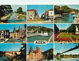 47 - Agen - Multivues - Automobiles - Péniche - CPM - Voir Scans Recto-Verso - Agen