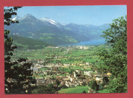 Schwyz - Lm Hintergrund Brunnen Mit Fronalpstock Und Vierwaldstättersee - Schwytz