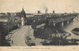 CPA France Strasbourg Two Bridges Tram - Strasbourg