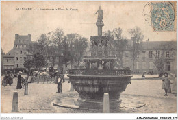 AJNP9-1081 - FONTAINE - Guingamp - La Fontaine Et La Place Du Centre - Sonstige & Ohne Zuordnung