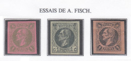 LÉOPOLD Ier  3 ESSAIS DE 1 CENTIMES  DE A. FISCH - Andere & Zonder Classificatie