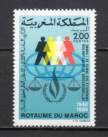 MAROC N°  978   NEUF SANS CHARNIERE  COTE  0.80€   DROITS DE L'HOMME - Maroc (1956-...)