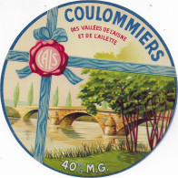 ETIQUETTE  DE  FROMAGE  NEUVE     COULOMMIERS  DES VALLEES DE L'AISNE ET DE L'AILETTE   B131 - Fromage