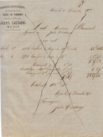 FABRIQUE DE BOUCHONS JULES CASTAING A MEZIN   .......... CORRESPONDANCE COMMERCIALE DE 1875 - Other & Unclassified