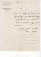 FABRIQUE DE CHANDELLES FREDERIC GIRESSE à ST MACAIRE  .......... CORRESPONDANCE COMMERCIALE DE 1887 - Alimentare