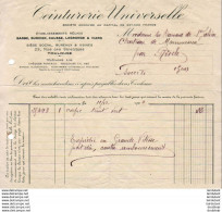 TEINTURERIE UNIVERSELLE A TOULOUSE     .......... FACTURE DE 1924 - Vestiario & Tessile