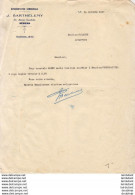 REPRESENTATION COMMERCIALE BARTHELEMY A BEZIERS           .......... CORRESPONDANCE COMMERCIALE  DE 1937 - Textile & Vestimentaire