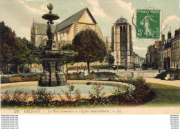D45  ORLEANS  La Place Gambetta Et L' Eglise Saint- Paterne   ..... - Orleans