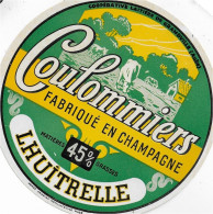 ETIQUETTE  DE  FROMAGE  NEUVE     COULOMMIERS      CHAMPAGNE L'HUITRELLE    B132 - Formaggio