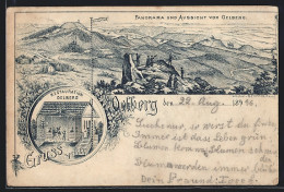 Lithographie Oelberg, Restaurant Oelberg, Panorama  - Sonstige & Ohne Zuordnung