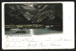 Lithographie Pertisau, Dampfer Auf Dem Achensee  - Other & Unclassified